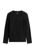 Cotton Cable Sweater Black Tommy Hilfiger