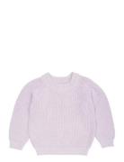 Knitted Classic Rib Blouse Purple Copenhagen Colors