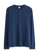 Top Ls Henley Blue Lindex