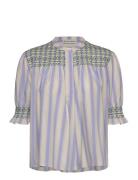 2367 Smocked Cotton, Smocked Gather Blue STINE GOYA