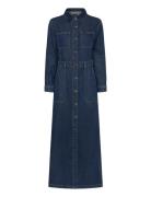 Maxi Denim Utility Dress Navy Lee Jeans