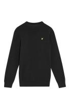 Cotton Crew Neck Jumper Black Lyle & Scott