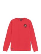 T-Shirt Sleeve Ls Round Print Red Indian Blue Jeans