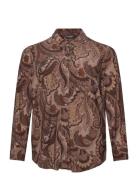 Slim Fit Paisley Jersey Shirt Brown Lauren Women