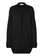 Rwtulip Wool Blend Long Knit Cardig Black Rosemunde