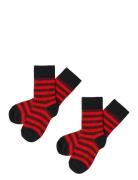2-Pack Classic Stripe Socks Red FUB
