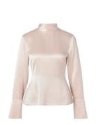 Celene Tie Detailed Satin Blouse Pink Malina