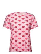 Lips T-Shirt Pink Hunkøn