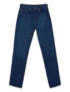 Classic Mid-Waist Straight-Leg Jeans Blue Lexington Clothing