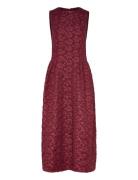 Jacquard Midi Dress Burgundy ROTATE Birger Christensen