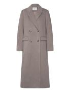 Rwtova Ls Long Coat Grey Rosemunde