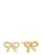 Crystal Bow Earring Gold By Jolima