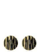 Blake Earring Black/Gold Gold Bud To Rose