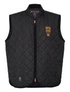 Trenton Quilted Vest Black Morris