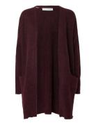 Slflulu New Ls Knit Long Cardigan B Noos Burgundy Selected