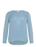 Kcami Ls Blouse Blue Kaffe Curve