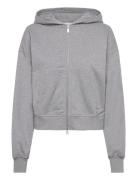 A- French Terry Badge Logo Fz Ho Grey Calvin Klein Jeans