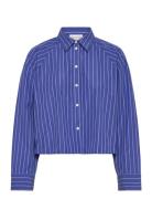 Yd Stripe Boxy Cropped Shirt Blue Calvin Klein Jeans