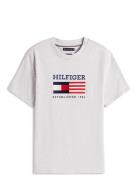 Americana Monotype Flag Box Tee Grey Tommy Hilfiger