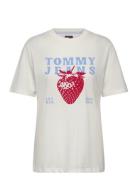 Tjw Rlx Tj Strawberry Tee White Tommy Jeans