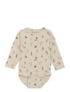 Body Ls Aop Cream Minymo