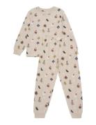 Pyjamas Set Aop Beige Minymo