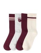 Sock 4 P Varsity Purple Lindex