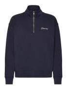 Script Half Zip Sweat Navy GANT