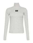 Ls Woven Label Turtleneck Grey Calvin Klein Jeans