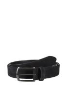 Suede Leather Belt Zack Black Howard London
