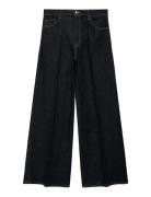 High-Waisted Wide-Leg Jeans Blue Mango