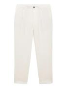 Straight-Fit Pleated Trousers White Mango