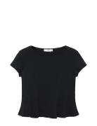 A-Line Cotton Tee Black Mango
