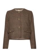 Barbour Corina Collarless Tailored Jacket Brown Barbour