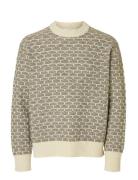 Slhkeith Ls Knit Relaxed Crew Neck Cream Selected