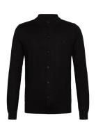 Ecovero L/S Cardigan W?. Polo Colla Black Lindbergh
