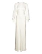 Mathilde Pouf Sleeve Satin Bridal Gown White Malina