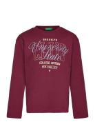 T-Shirt L/S Burgundy United Colors Of Benetton