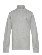 Cotton Interlock Quarter-Zip Pullover Grey Ralph Lauren Kids