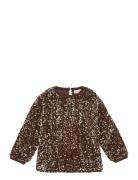 Blouse Ls W. Sequins Brown Minymo