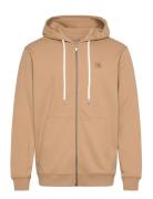 Full Zip Logo Hoodie Beige Scotch & Soda