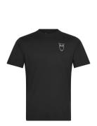 Alder Owl Chest Print Tee - Gots/Ve Black Knowledge Cotton Apparel