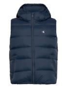 Svls Nylon Zip Off Hood Down Puf Navy Calvin Klein Jeans