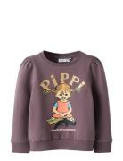 Nmfsovej Pippi Sweat Bru Sky Purple Name It