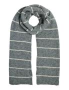 Pcnorma Long Stripe Scarf Bc Grey Pieces