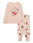 Mamma Mu Two Piece Pyjamas Beige Beige Geggamoja