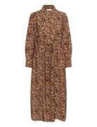 Creluna Shirt Dress Brown Cream