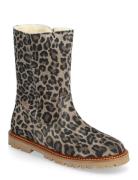 Boots - Flat - With Lace And Zip Patterned ANGULUS