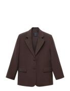 Lyocell Suit Blazer Brown Mango