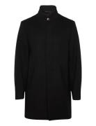 Detachable Collar Wool Coat Black Lindbergh Black